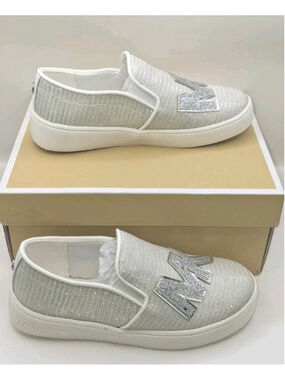 Michael KORS girls Jem Rachel2 Shoes Size Kids 13 Color White And Silver